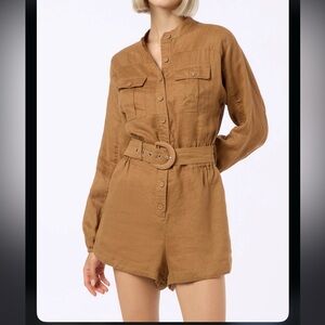 MC2 SAINT BARTH Linen Playsuit Romper Size L